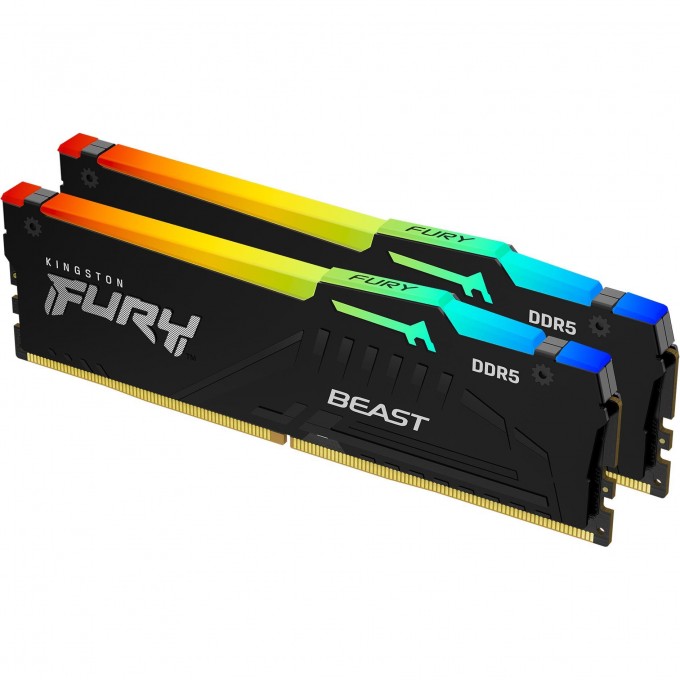Оперативная память 32Gb DDR5 5200MHz KINGSTON FURY BEAST RGB () (2x16Gb KIT) KF552C40BBAK2-32 Оперативная память 32Gb DDR5 5200MHz KINGSTON FURY BEAST RGB () (2x16Gb KIT) KF552C40BBAK2-32