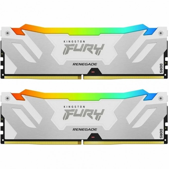 Оперативная память 32Gb DDR5 6400MHz KINGSTON FURY RENEGADE WHITE RGB () (2x16Gb KIT) KF564C32RWAK2-32 Оперативная память 32Gb DDR5 6400MHz KINGSTON FURY RENEGADE WHITE RGB () (2x16Gb KIT) KF564C32RWAK2-32