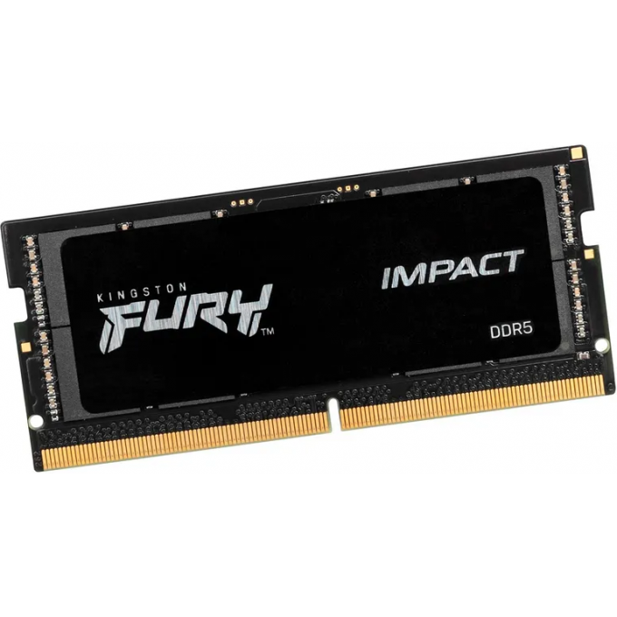Память оперативная KINGSTON 16GB 6400MT/s DDR5 CL38 SODIMM FURY IMPACT XMP KF564S38IB-16 Память оперативная KINGSTON 16GB 6400MT/s DDR5 CL38 SODIMM FURY IMPACT XMP KF564S38IB-16