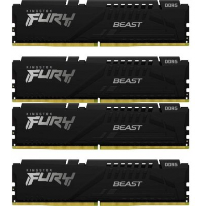 Память оперативная KINGSTON FURY BEAST BLACK XMP 128GB 5200MT/s DDR5 CL40 DIMM KF552C40BBK4-128 Память оперативная KINGSTON FURY BEAST BLACK XMP 128GB 5200MT/s DDR5 CL40 DIMM KF552C40BBK4-128