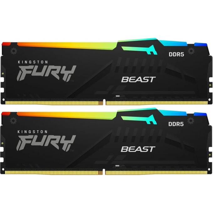 Память оперативная KINGSTON FURY BEAST RGB XMP 16GB 6000MT/s DDR5 CL30 DIMM (Kit of 2) KF560C30BBAK2-16 Память оперативная KINGSTON FURY BEAST RGB XMP 16GB 6000MT/s DDR5 CL30 DIMM (Kit of 2) KF560C30BBAK2-16