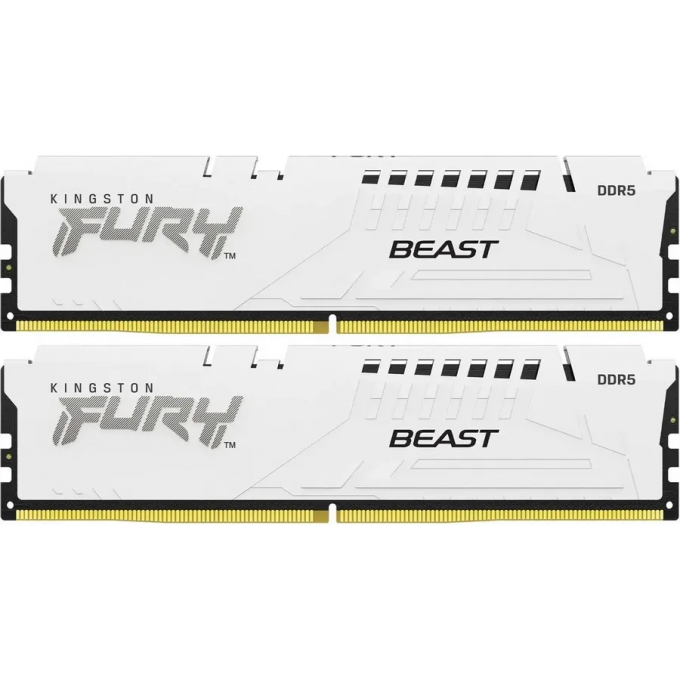 Память оперативная KINGSTON FURY BEAST WHITE EXP 32GB 5200MT/s DDR5 CL36 DIMM KF552C36BWEK2-32 Память оперативная KINGSTON FURY BEAST WHITE EXP 32GB 5200MT/s DDR5 CL36 DIMM KF552C36BWEK2-32