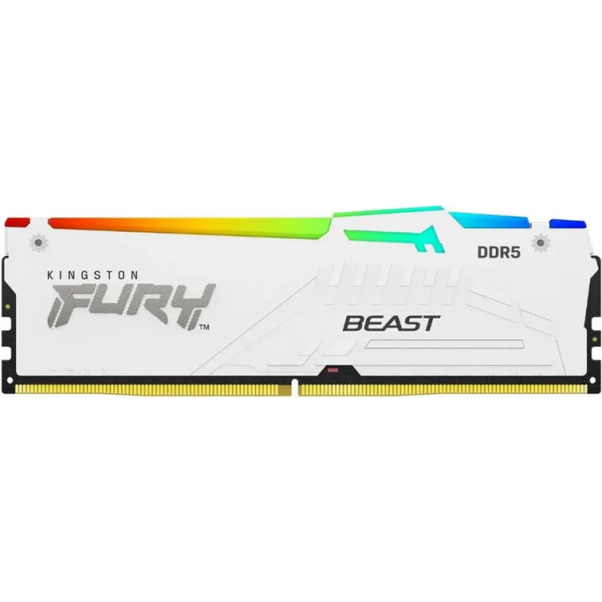 Память оперативная KINGSTON FURY BEAST WHITE RGB XMP 32GB 6000MT/s DDR5 CL30 DIMM KF560C30BWA-32